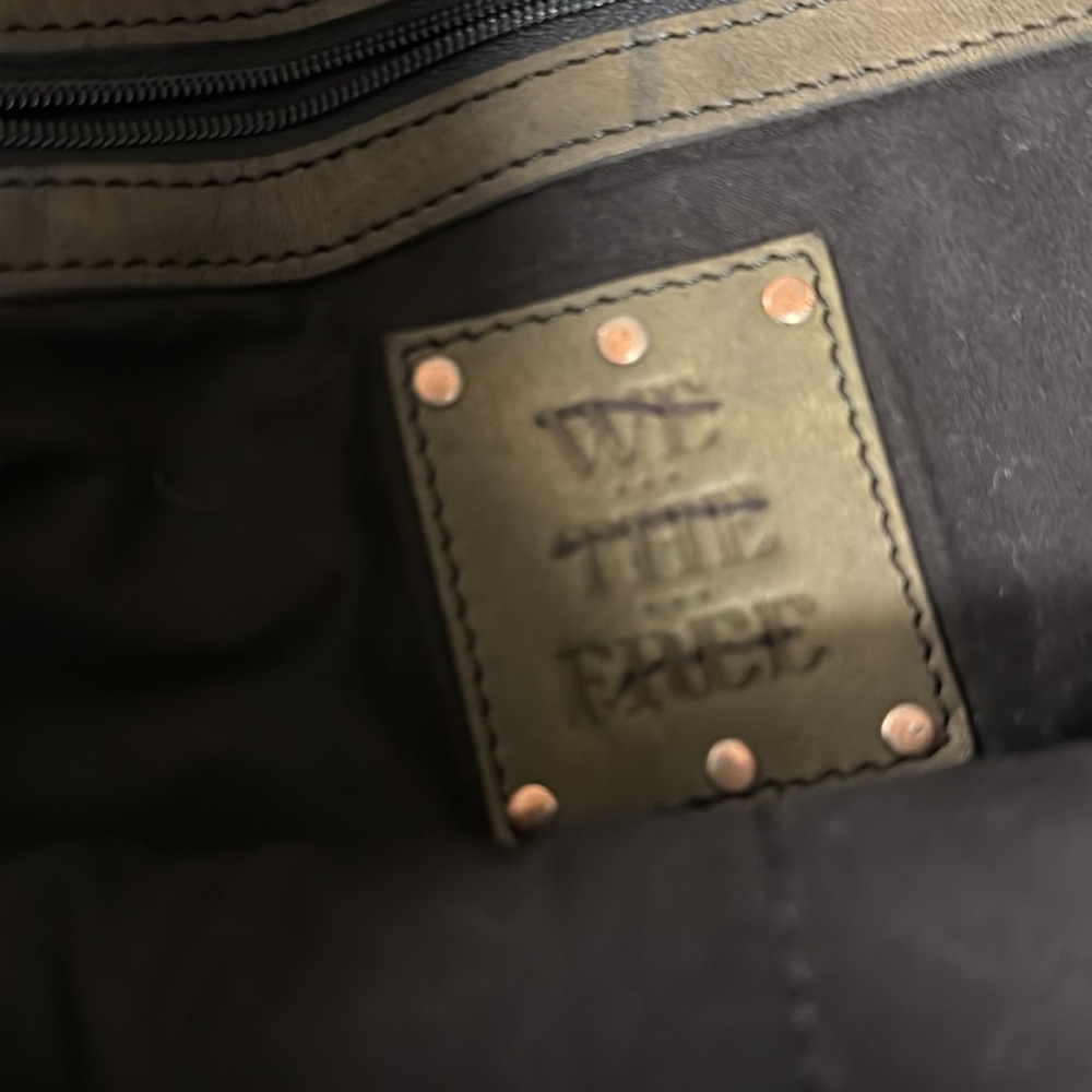NWT Free People We the Free Echo Tote in Olive Green Leather - Picture 5 of 7